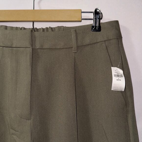Old Navy Women's extra high rise Wide-Leg Trousers Olive Green Size L Petite - Picture 3 of 8